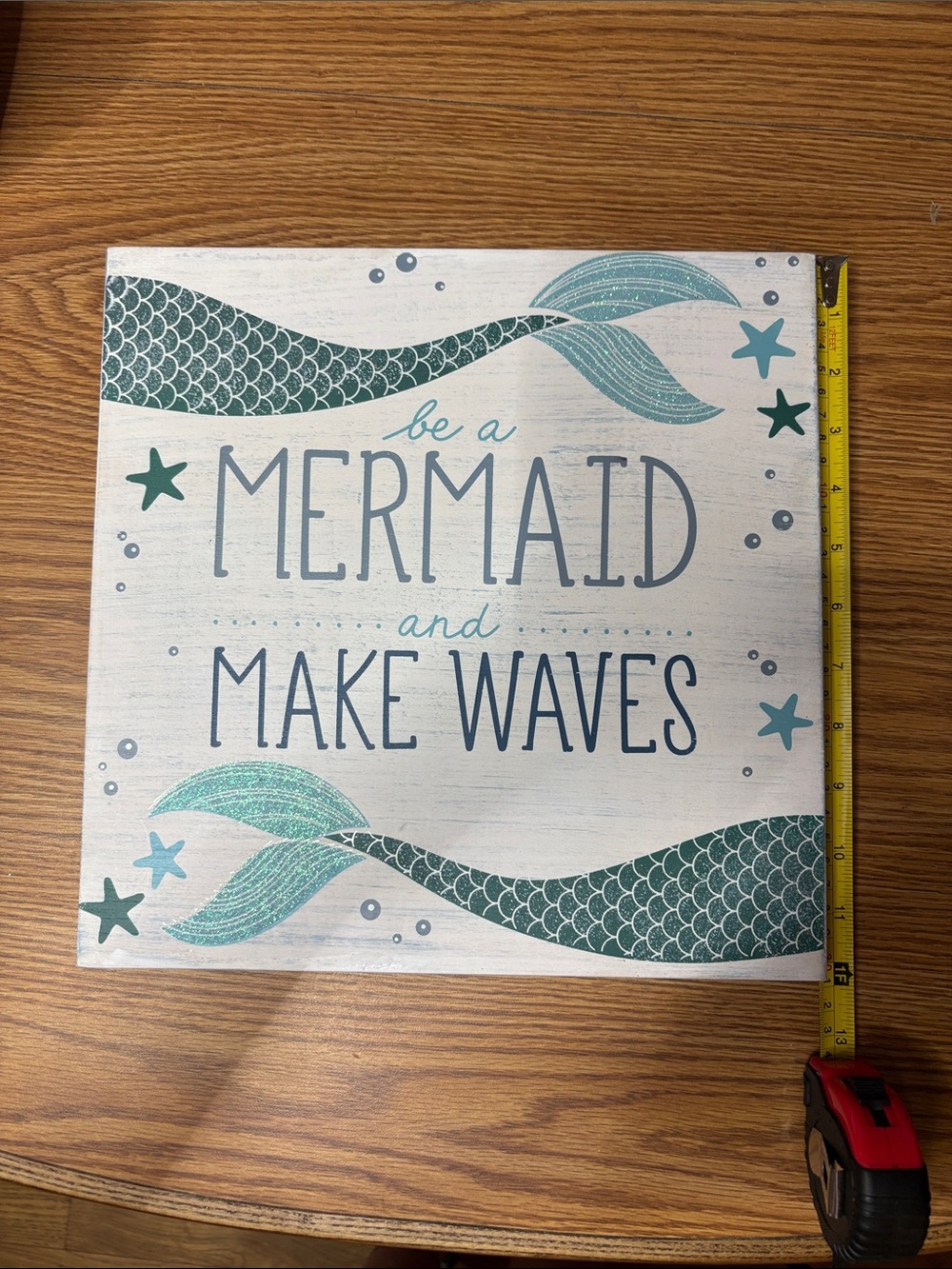 Be a Mermaid and Make Waves Wall Art - Teal & Aqua